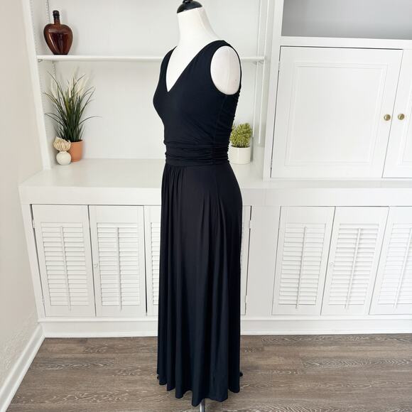 Boden Black Sienna Jersey V-Neck Maxi Dress Size S/4 - Picture 4 of 8